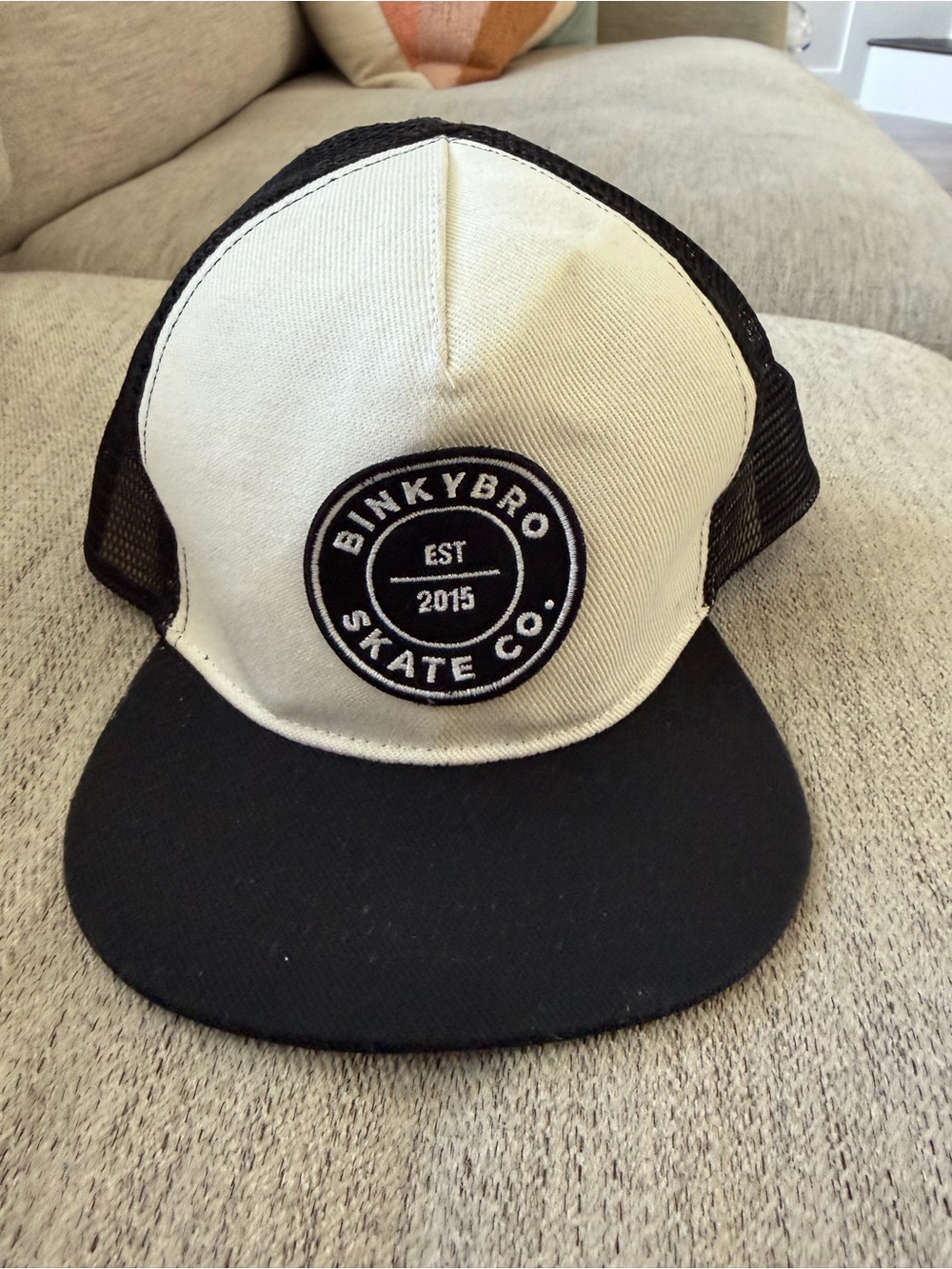 BinkyBro Skate Co. Black & White Trucker Hat